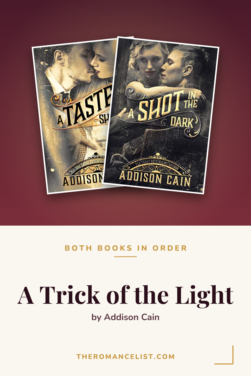 A Trick of the Light by Addison Cain — books in order