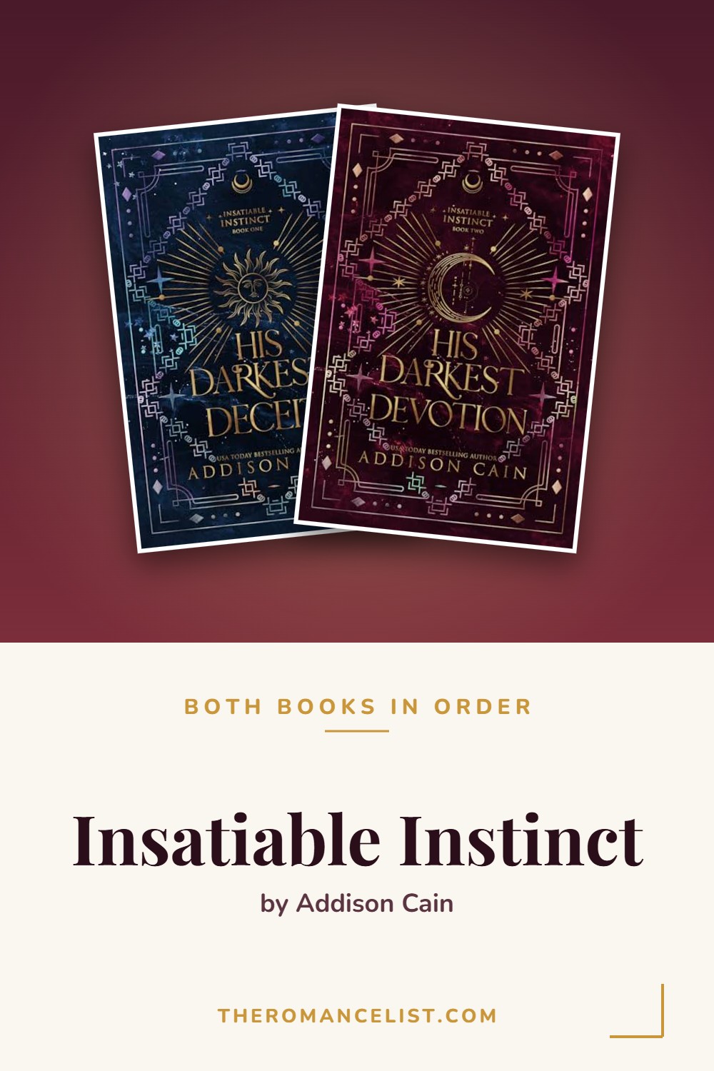 Insatiable Instinct by Addison Cain — books in order