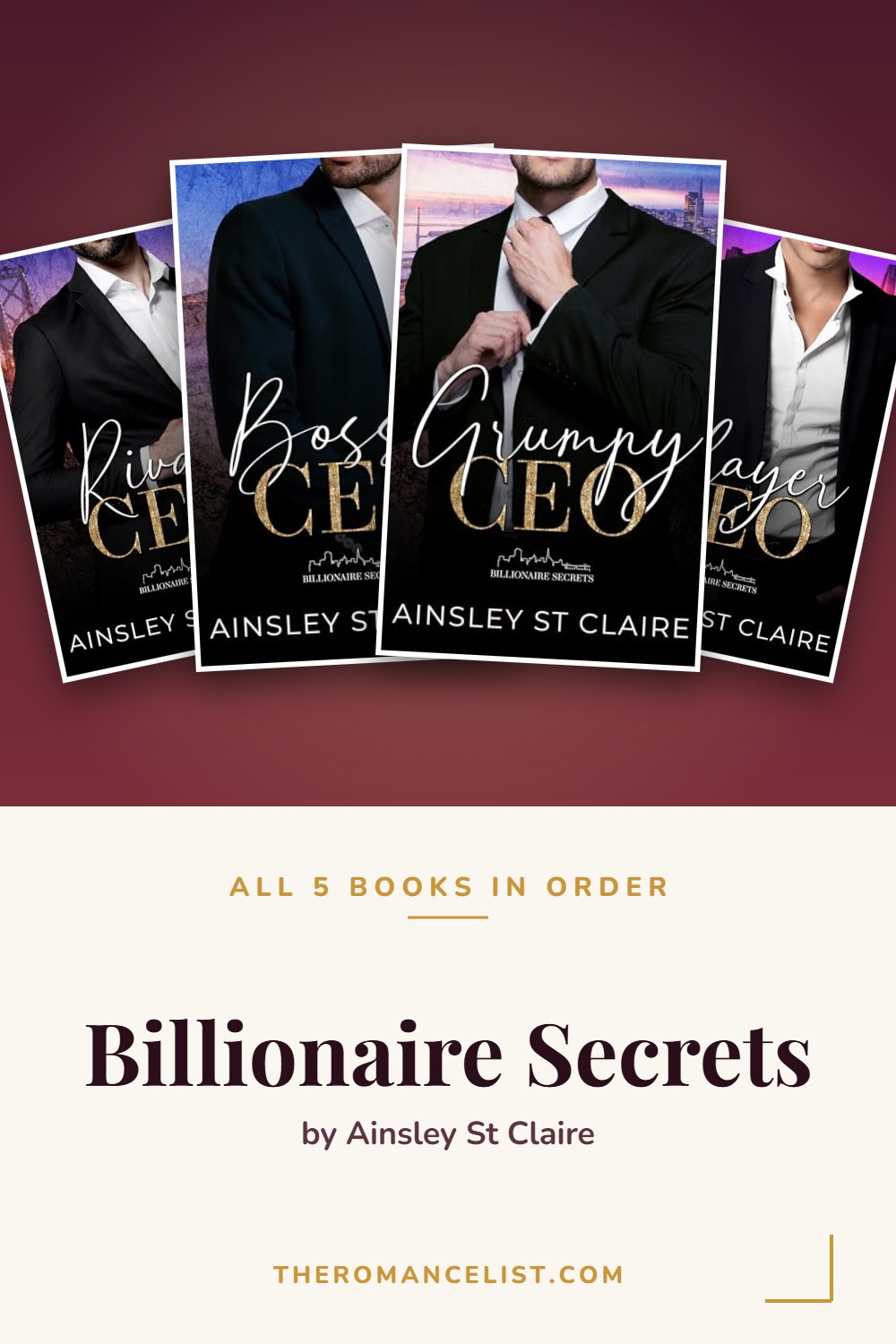 Billionaire Secrets by Ainsley St Claire — books in order
