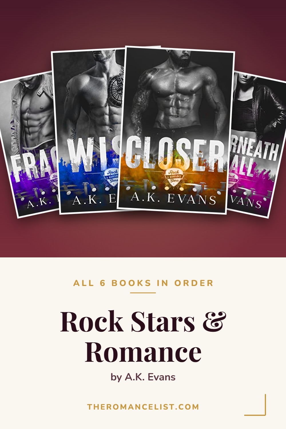 Rock Stars & Romance by A.K. Evans — books in order