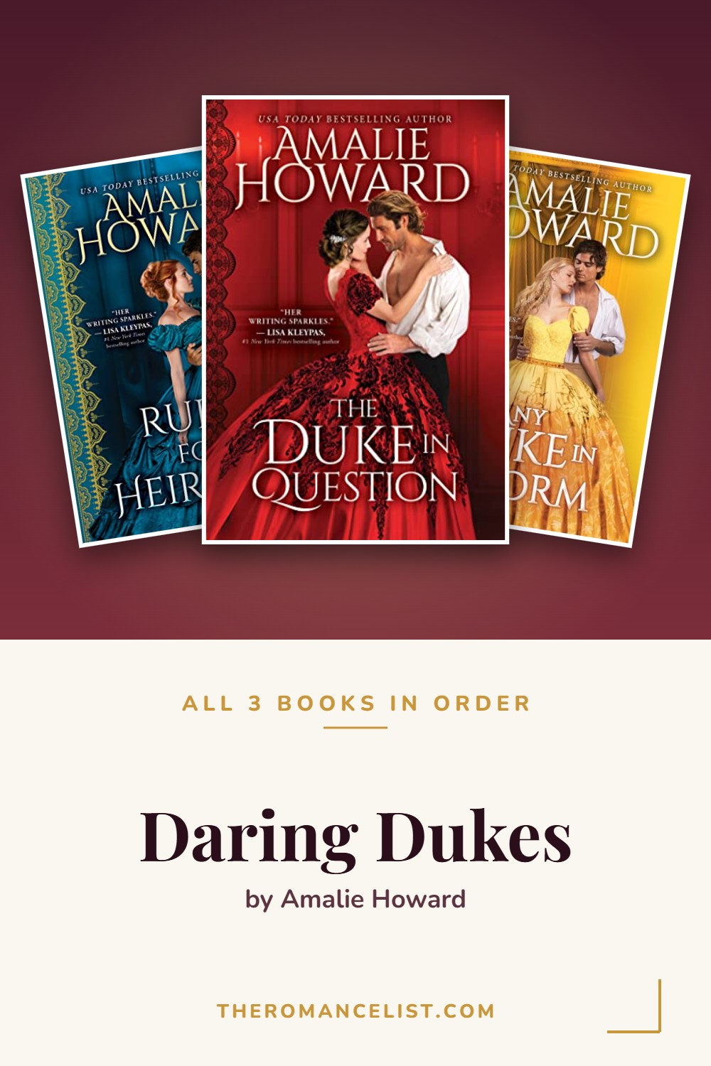Daring Dukes by Amalie Howard — books in order