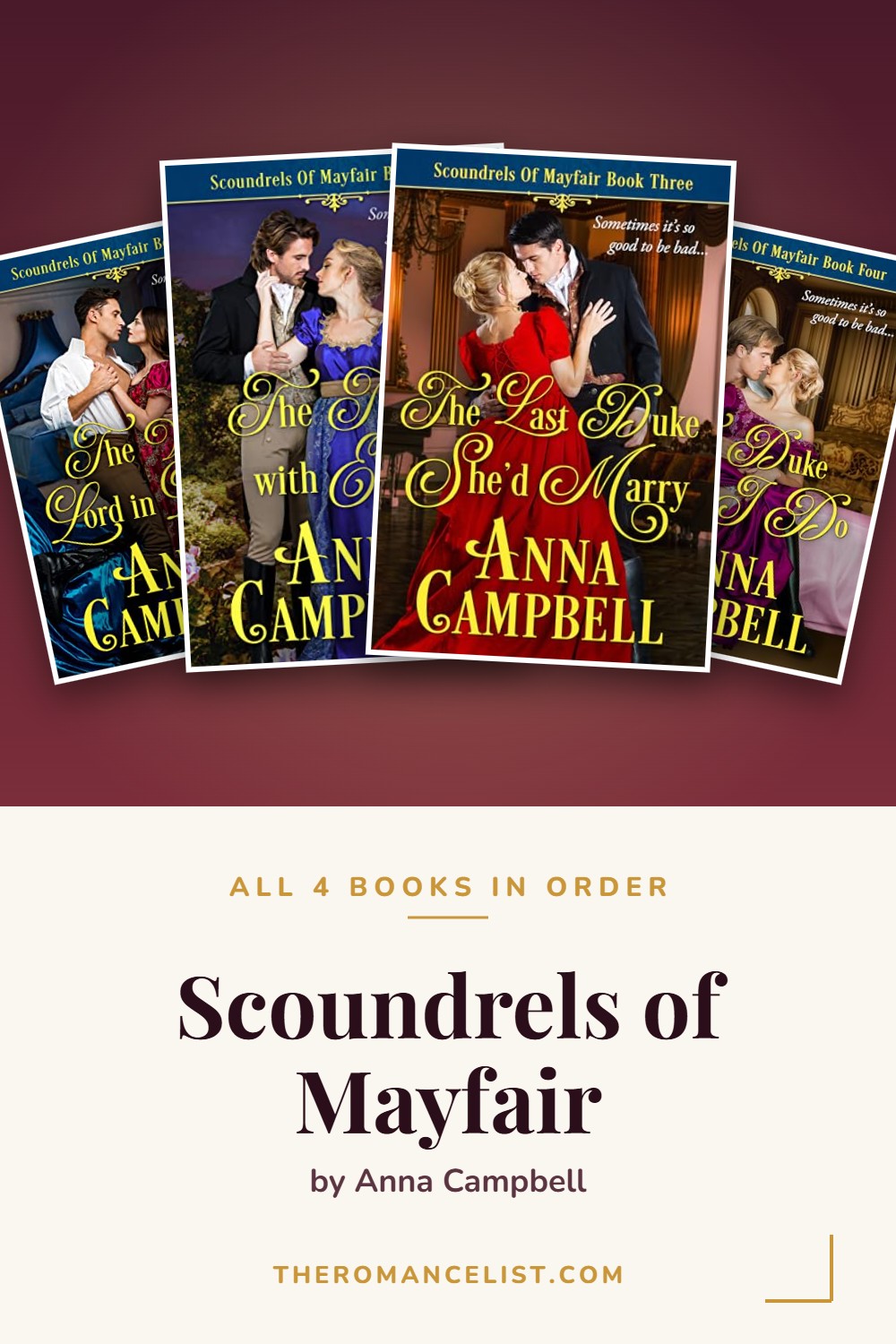 Scoundrels of Mayfair by Anna Campbell — books in order