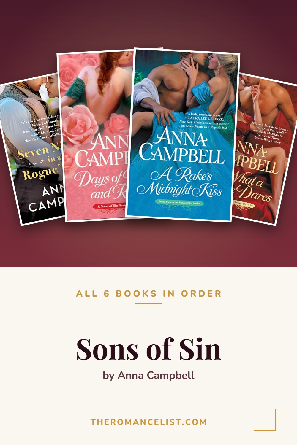 Sons of Sin by Anna Campbell — books in order