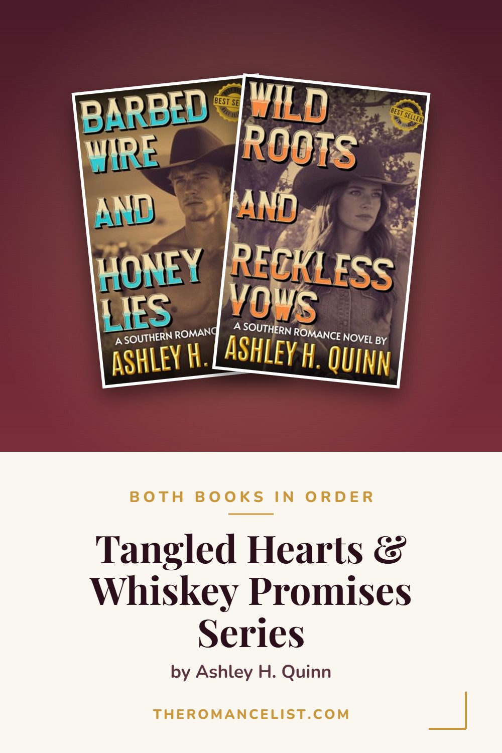 Tangled Hearts & Whiskey Promises Series by Ashley H. Quinn — books in order