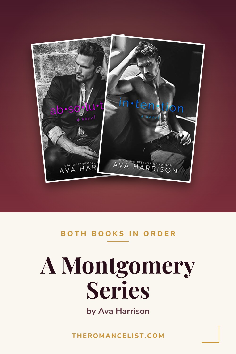 A Montgomery Series by Ava Harrison — books in order