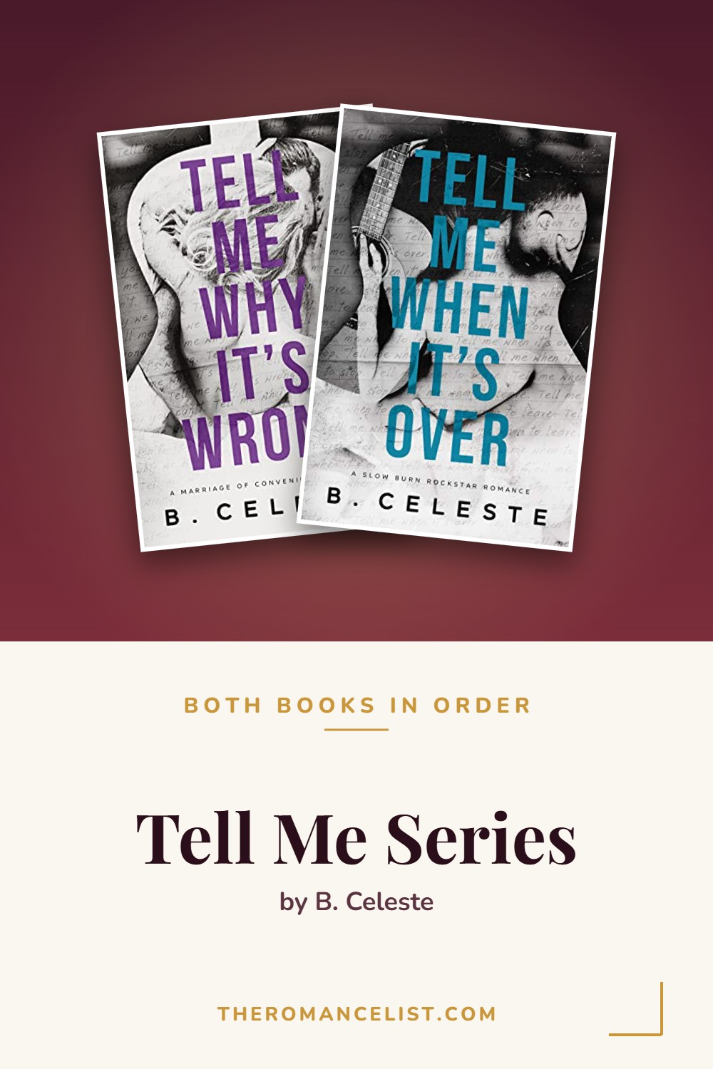 Tell Me Series by B. Celeste — books in order