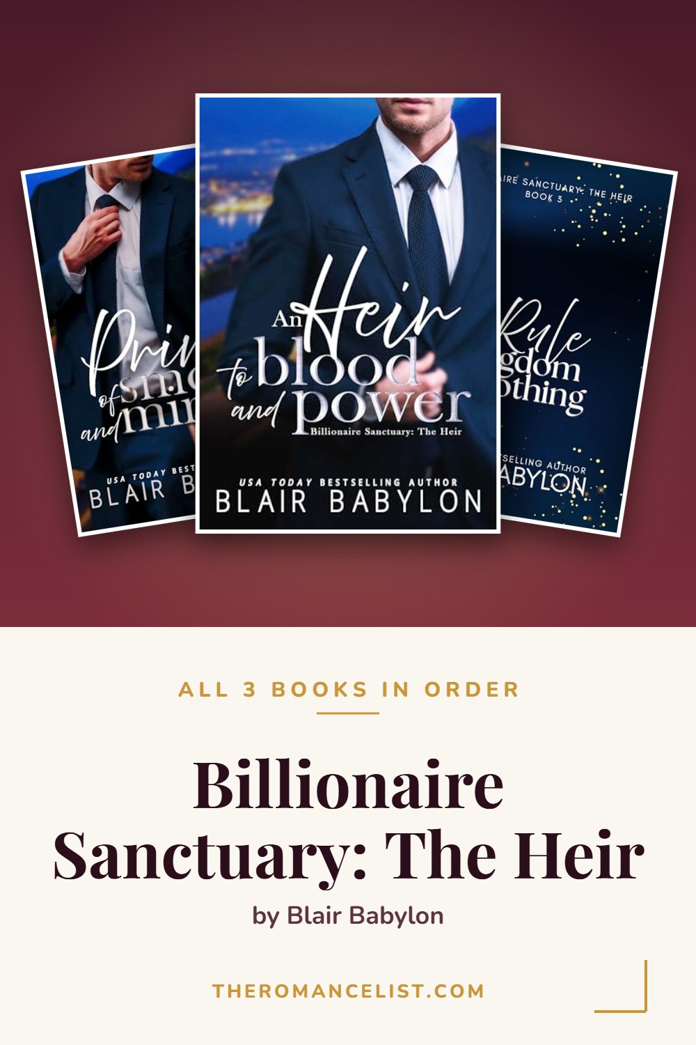 Billionaire Sanctuary: The Heir by Blair Babylon — books in order