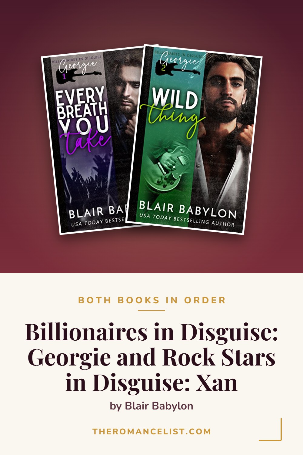 Billionaires in Disguise: Georgie and Rock Stars in Disguise: Xan by Blair Babylon — books in order
