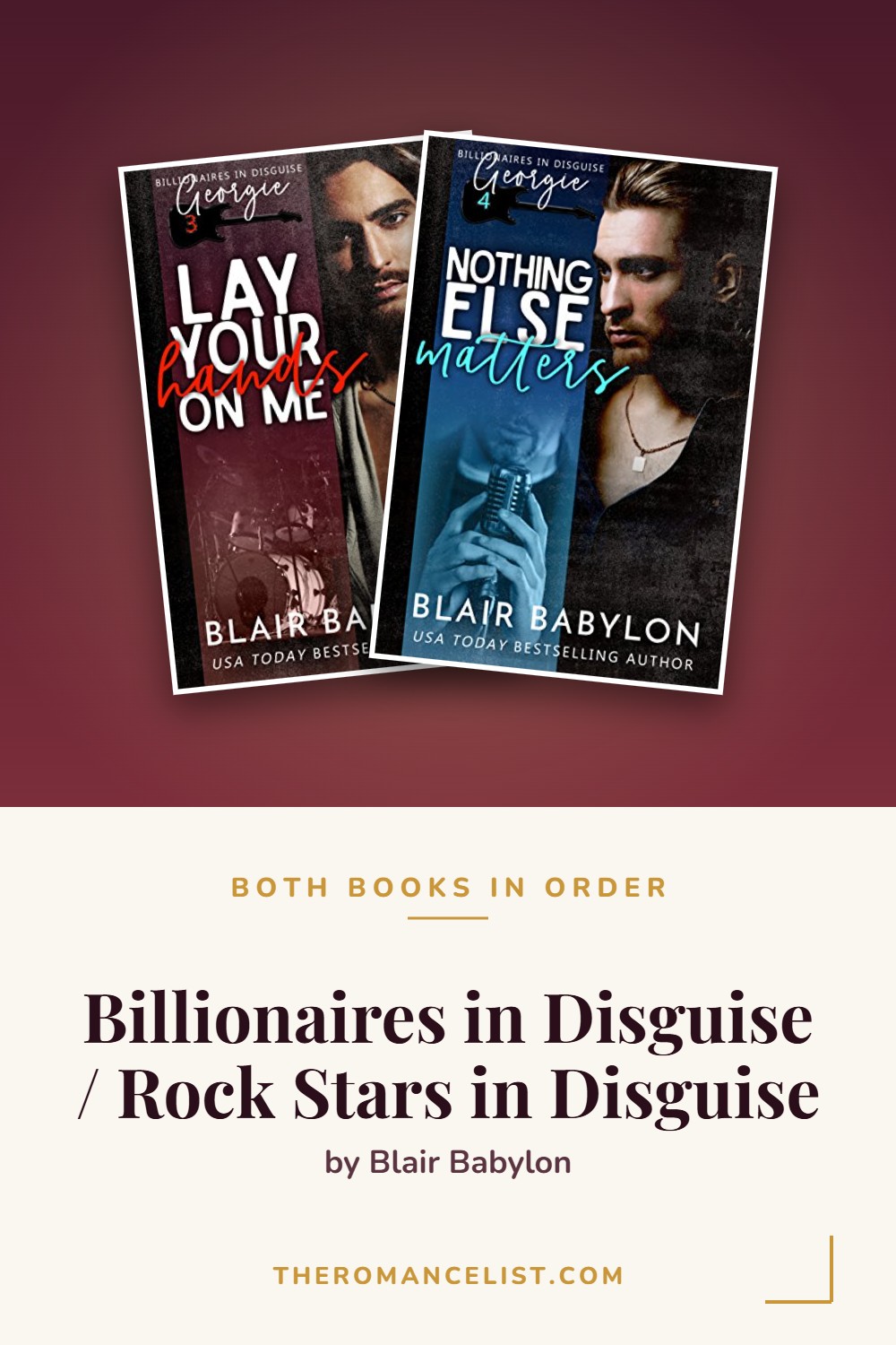 Billionaires in Disguise / Rock Stars in Disguise by Blair Babylon — books in order