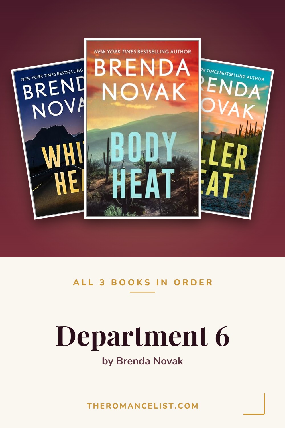 Department 6 by Brenda Novak — books in order