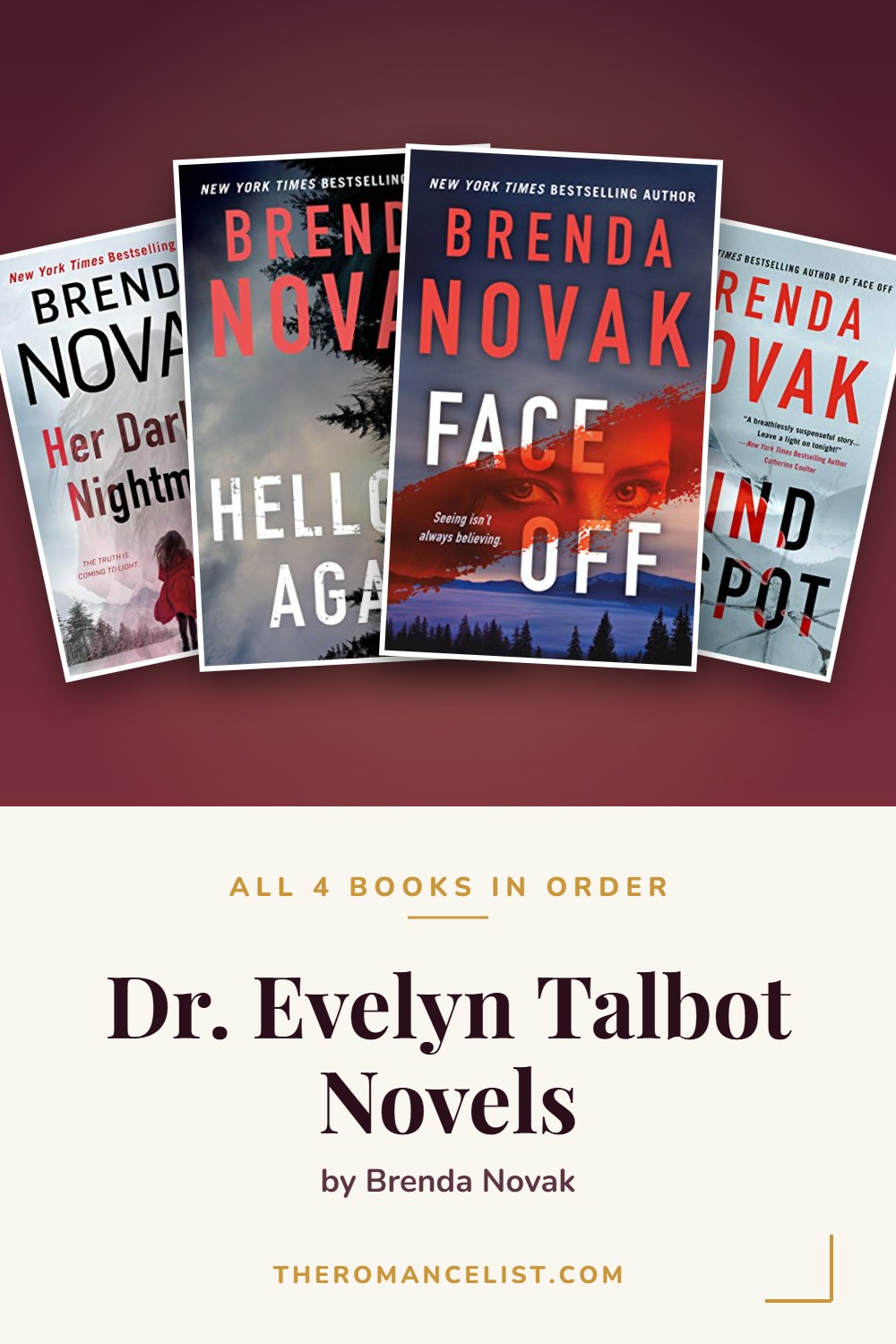 Dr. Evelyn Talbot Novels by Brenda Novak — books in order