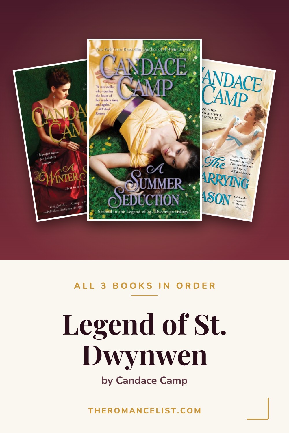 Legend of St. Dwynwen by Candace Camp — books in order