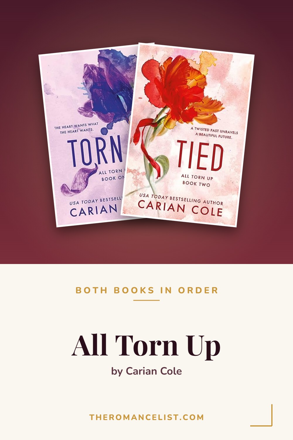 All Torn Up by Carian Cole — books in order