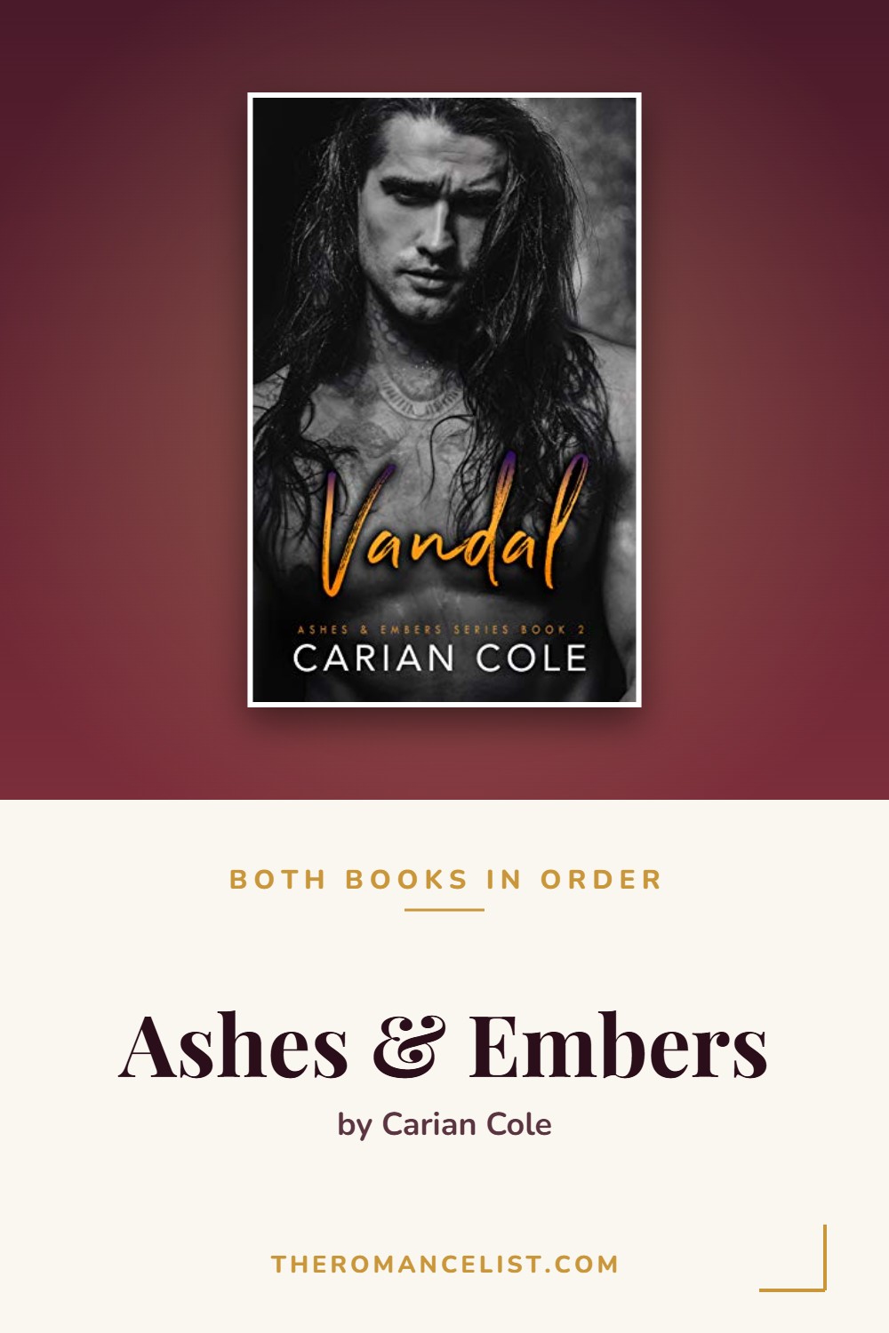 Ashes & Embers by Carian Cole — books in order