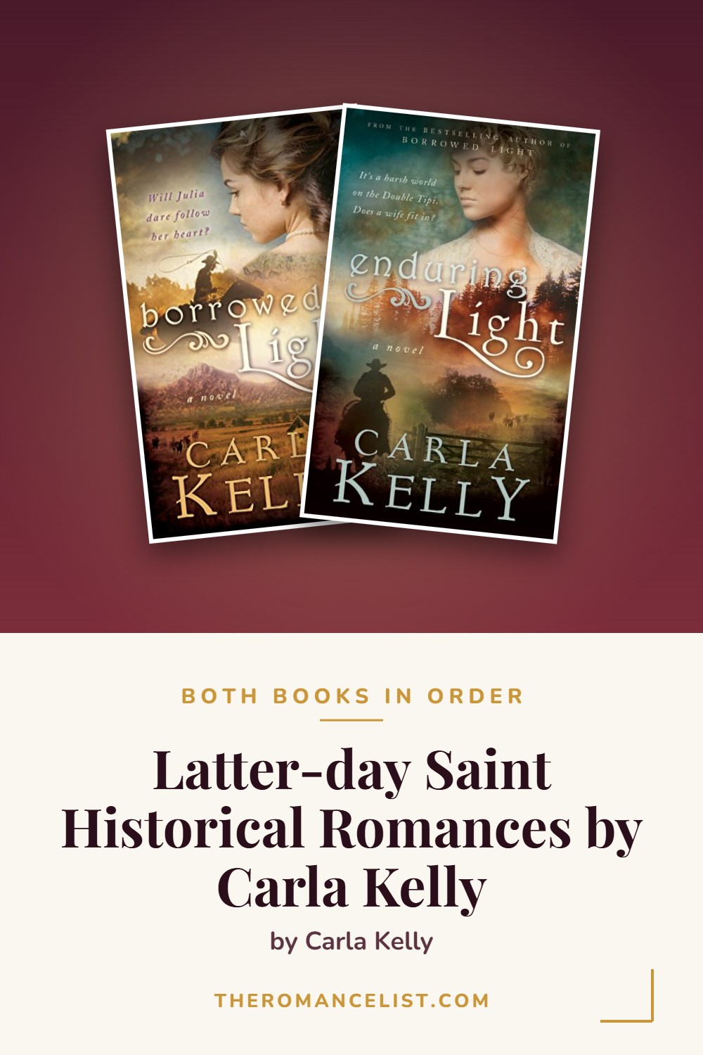 Latter-day Saint Historical Romances by Carla Kelly by Carla Kelly — books in order