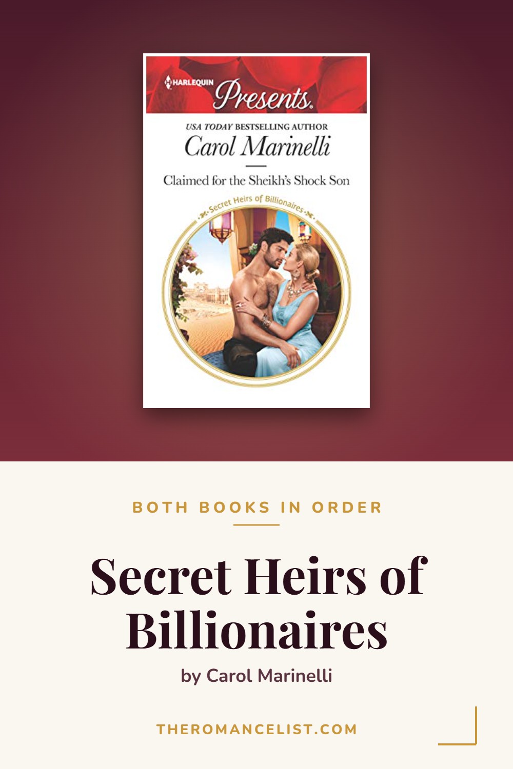 Secret Heirs of Billionaires by Carol Marinelli — books in order
