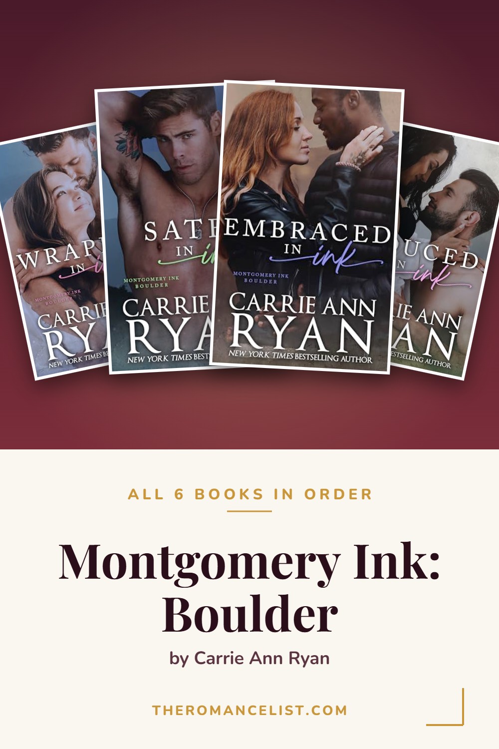 Montgomery Ink: Boulder by Carrie Ann Ryan — books in order