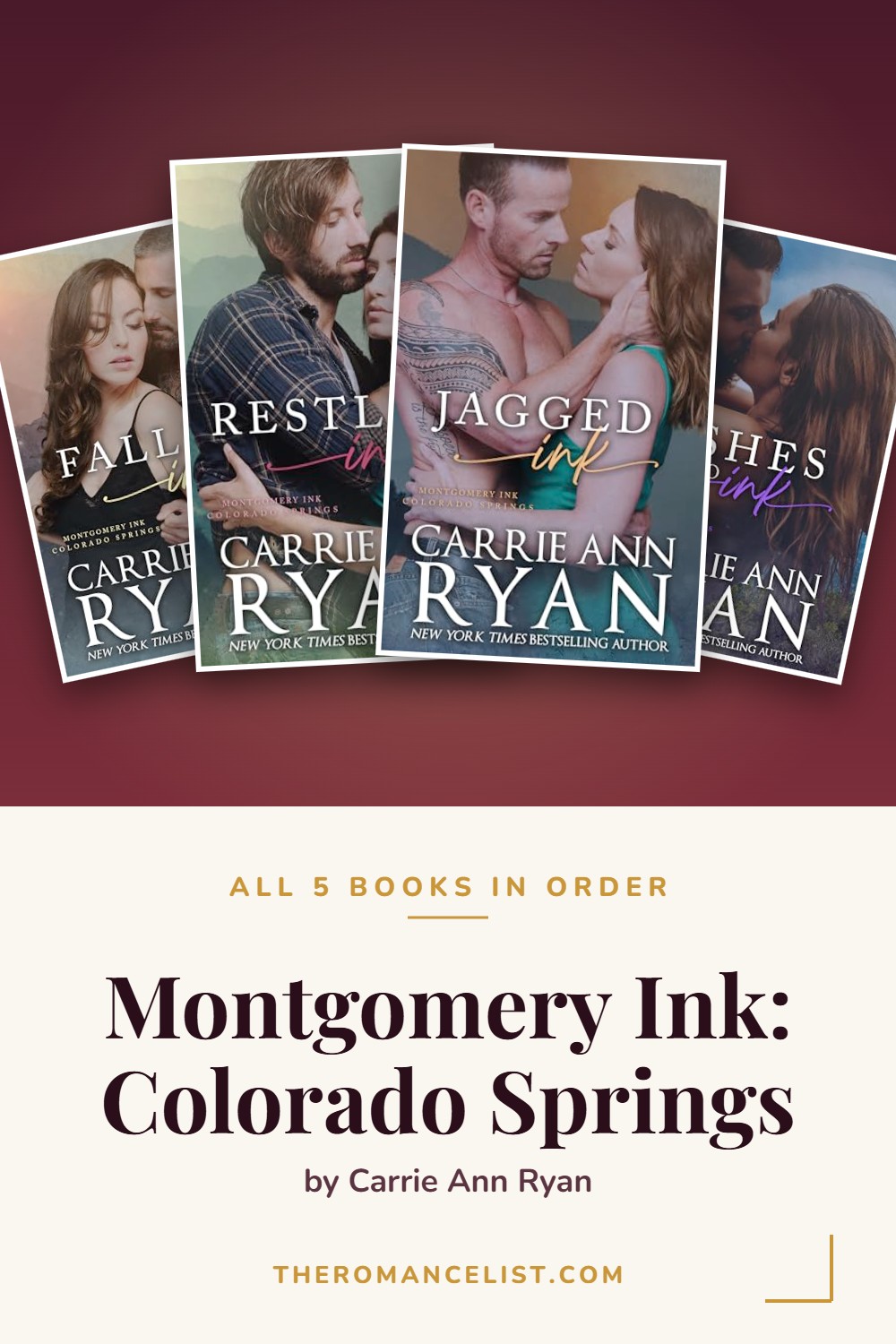 Montgomery Ink: Colorado Springs by Carrie Ann Ryan — books in order