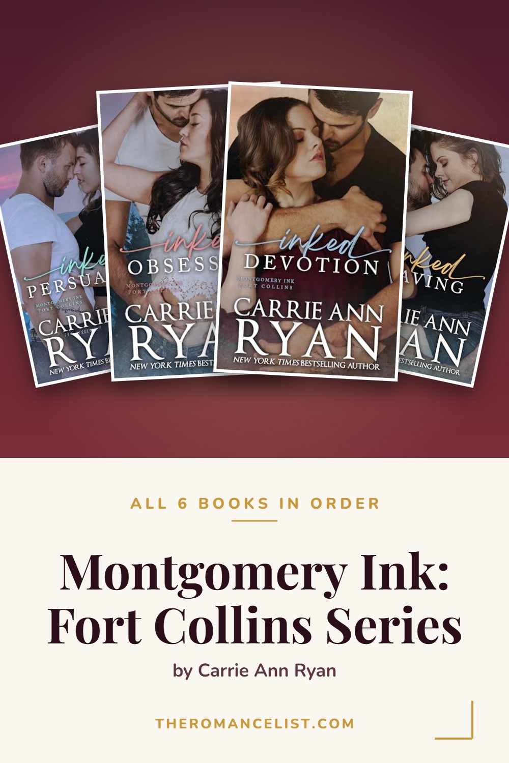 Montgomery Ink: Fort Collins Series by Carrie Ann Ryan — books in order
