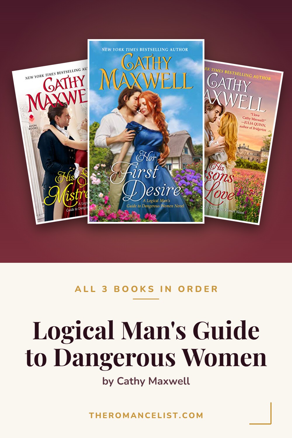 Logical Man's Guide to Dangerous Women by Cathy Maxwell — books in order