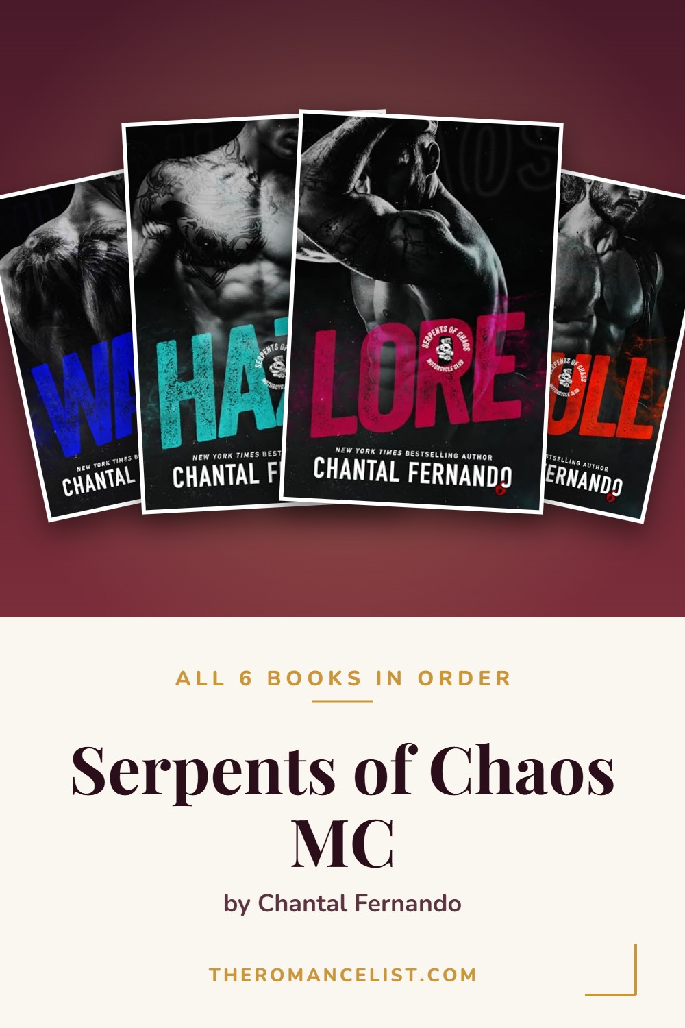 Serpents of Chaos MC by Chantal Fernando — books in order