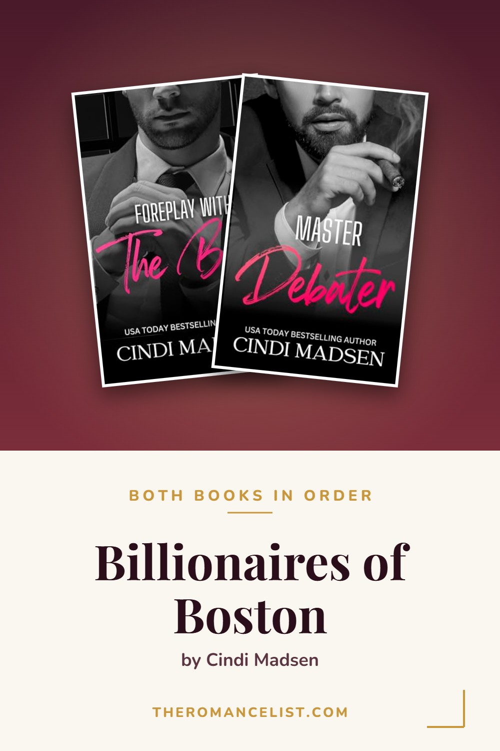 Billionaires of Boston by Cindi Madsen — books in order