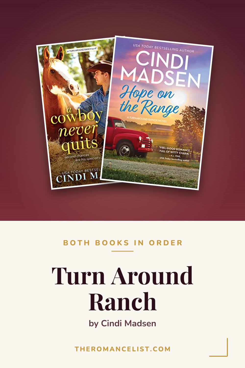 Turn Around Ranch by Cindi Madsen — books in order