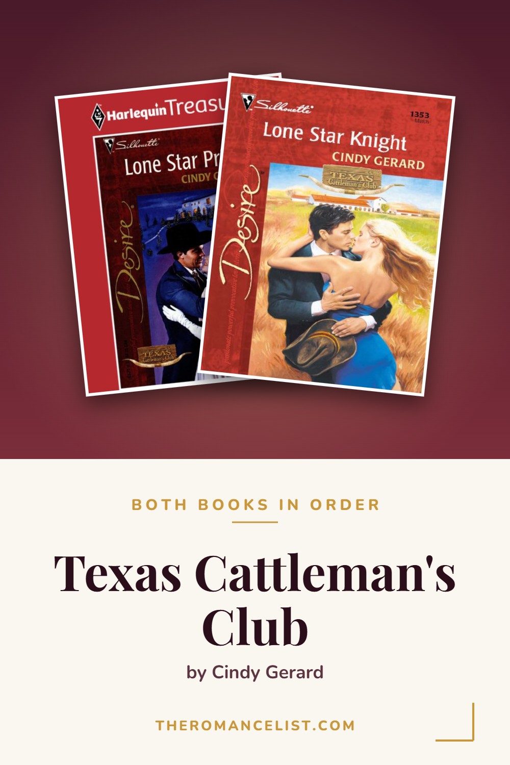 Texas Cattleman's Club by Cindy Gerard — books in order