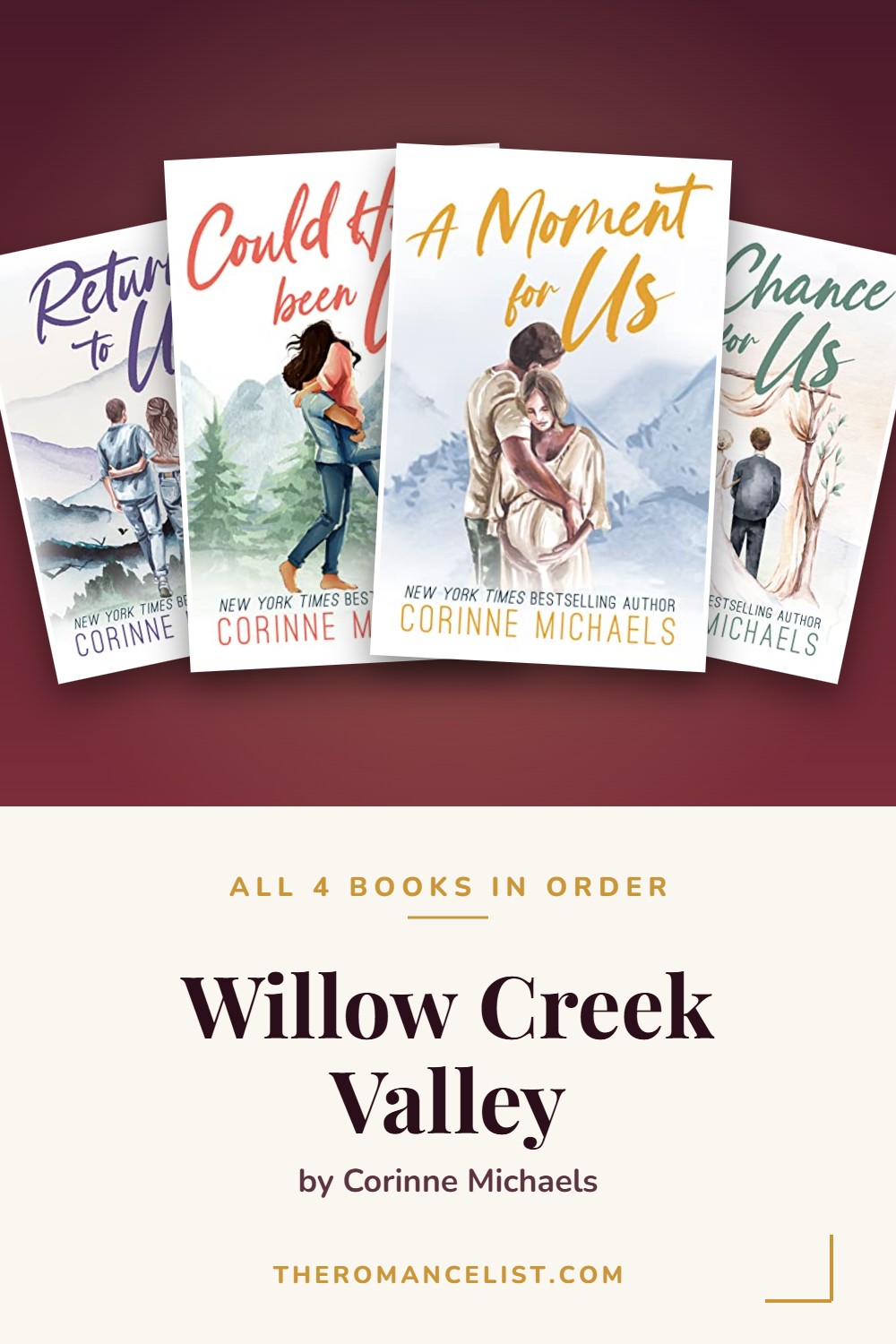 Willow Creek Valley by Corinne Michaels — books in order