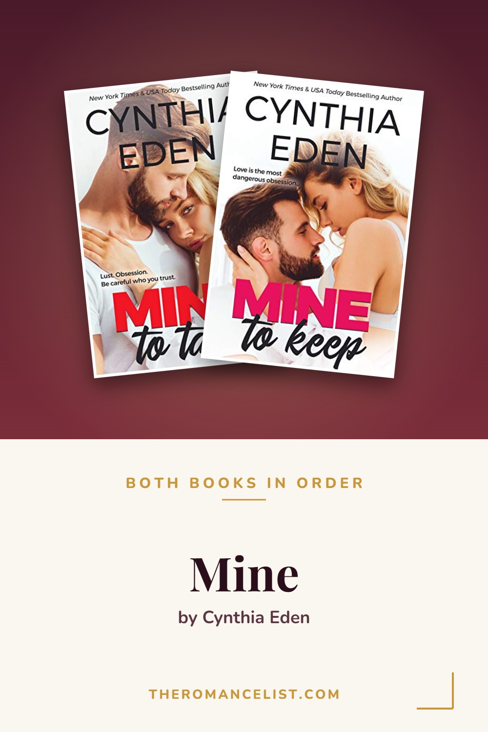 Mine by Cynthia Eden — books in order