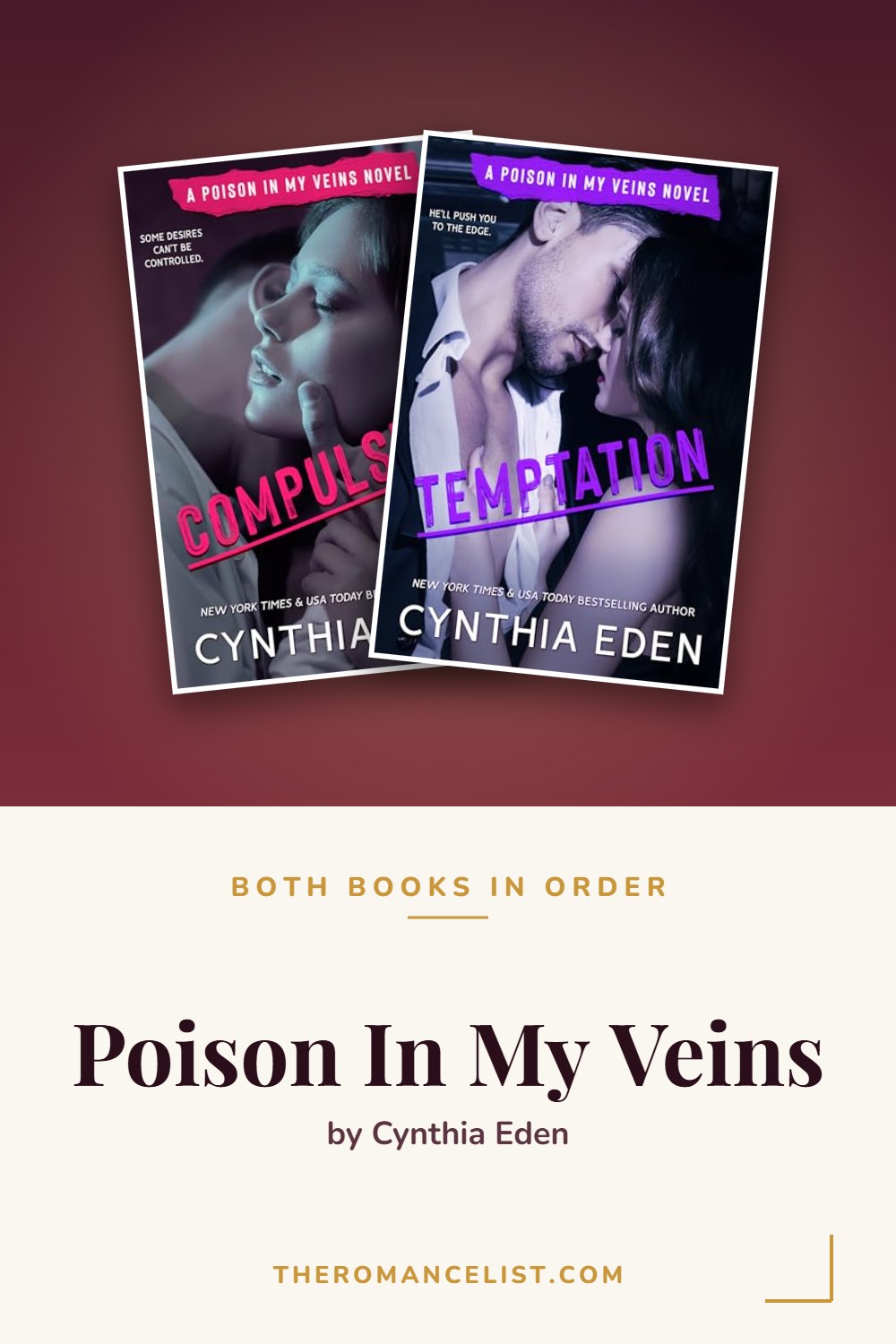 Poison In My Veins by Cynthia Eden — books in order
