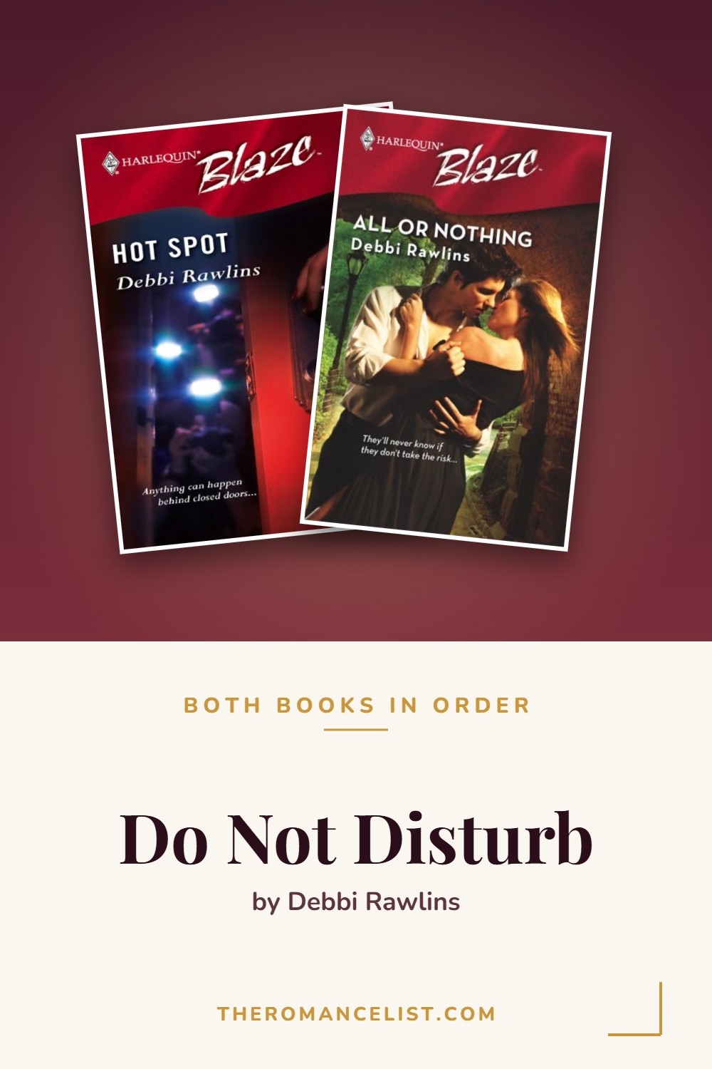 Do Not Disturb by Debbi Rawlins — books in order