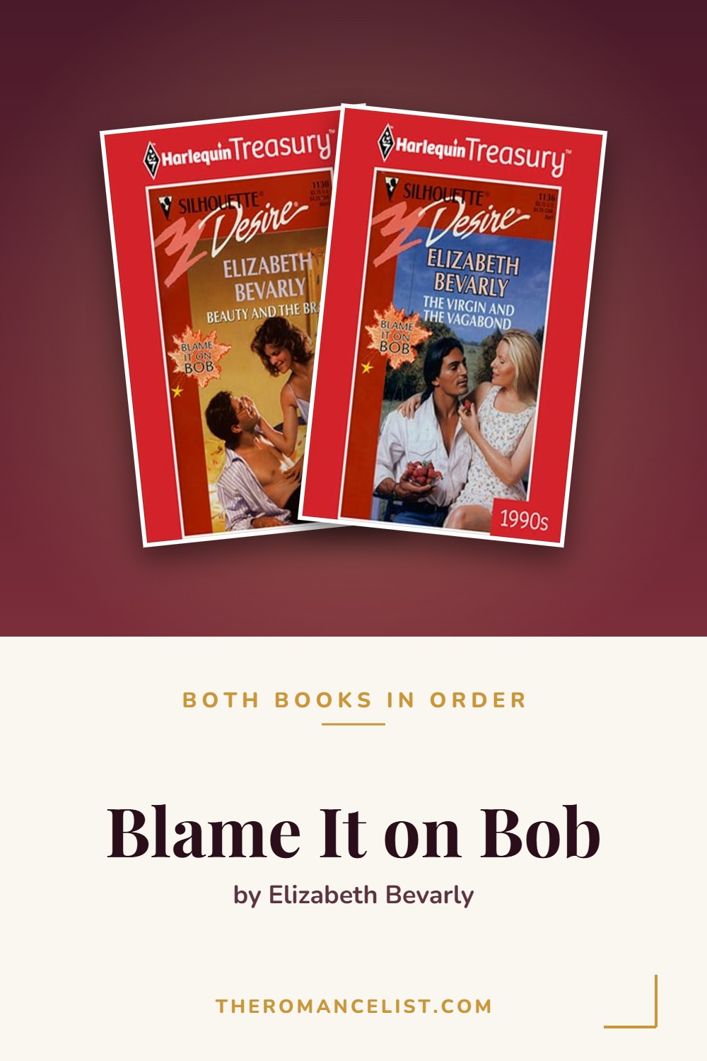 Blame It on Bob by Elizabeth Bevarly — books in order