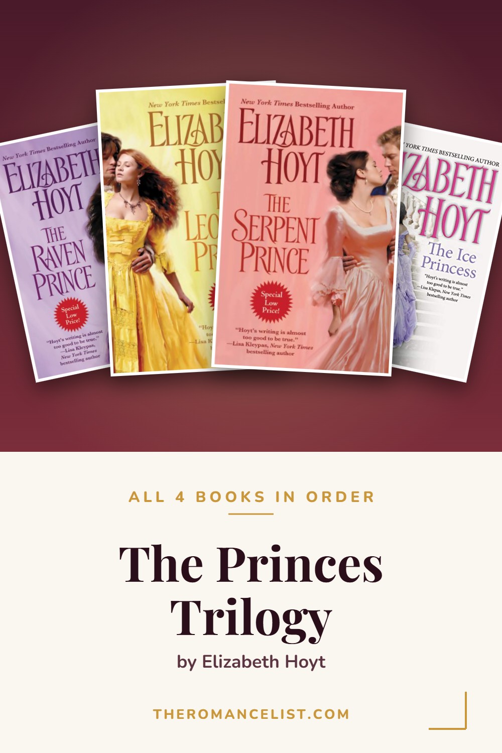 The Princes Trilogy by Elizabeth Hoyt — books in order