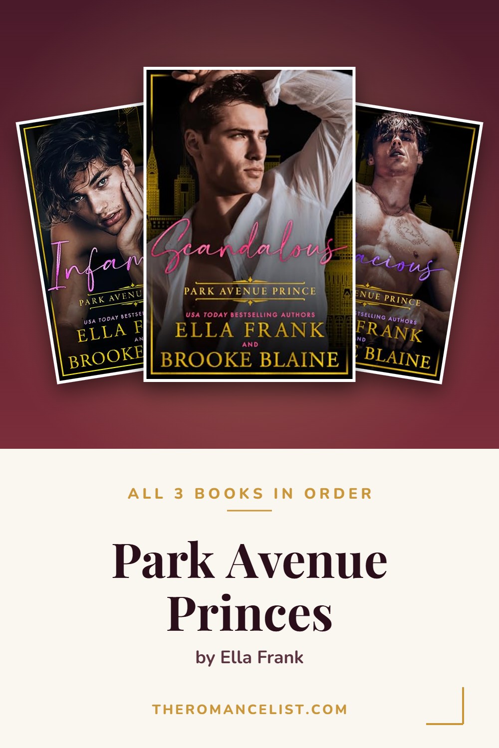 Park Avenue Princes by Ella Frank — books in order