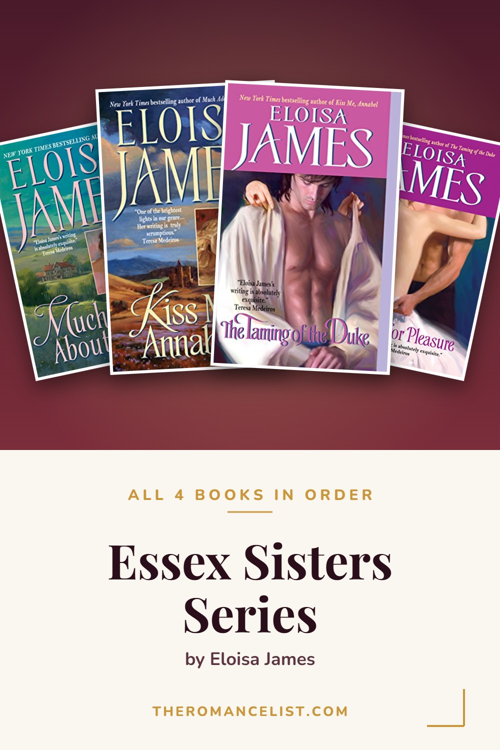 Essex Sisters Series by Eloisa James — books in order