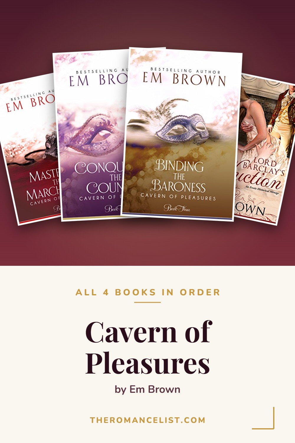 Cavern of Pleasures by Em Brown — books in order
