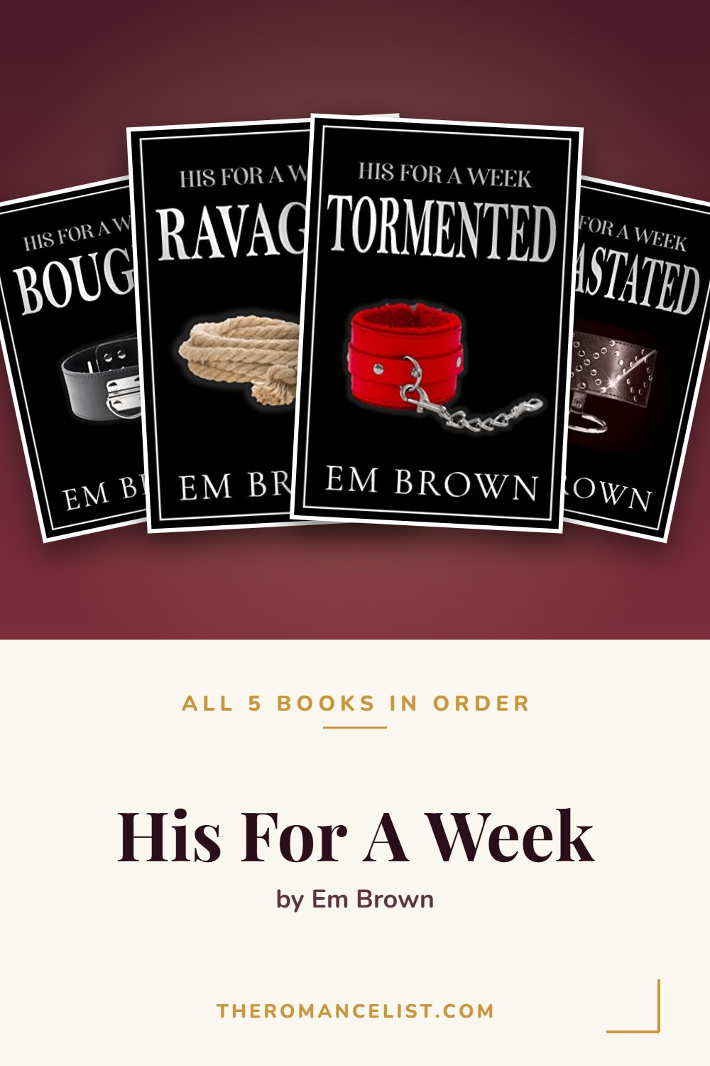 His For A Week by Em Brown — books in order