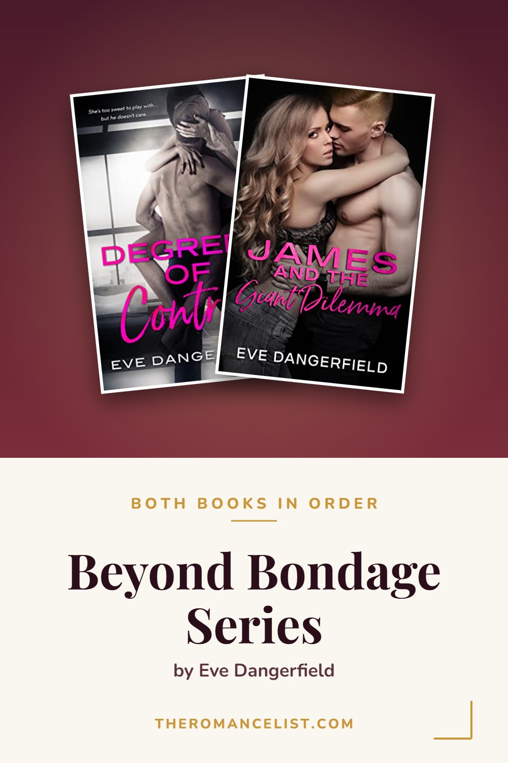Beyond Bondage Series by Eve Dangerfield — books in order
