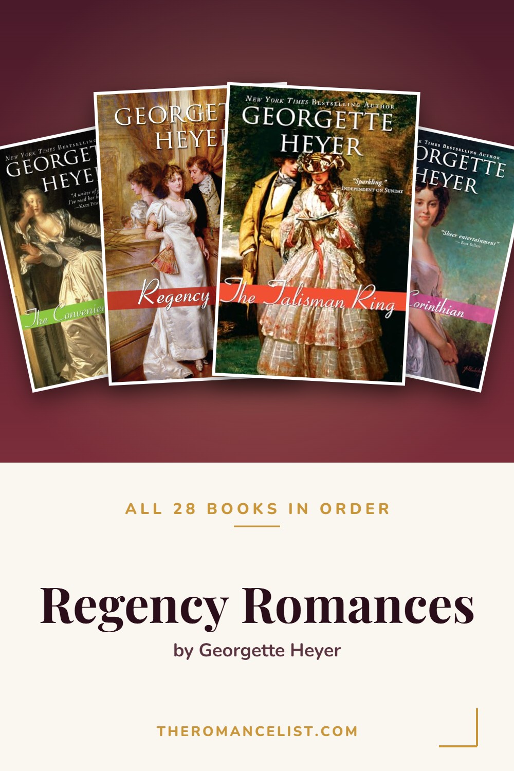 Regency Romances by Georgette Heyer — books in order