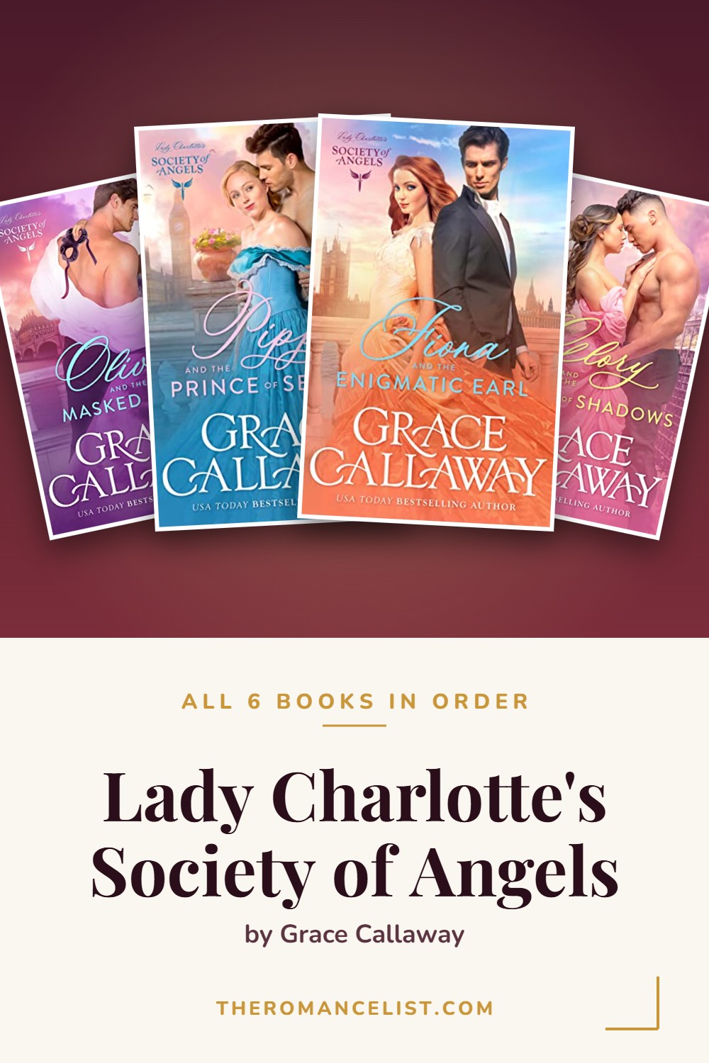 Lady Charlotte's Society of Angels by Grace Callaway — books in order