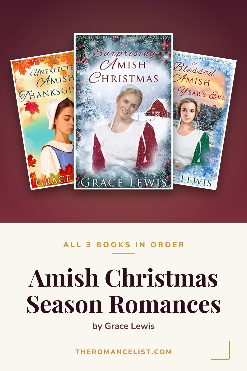 Amish Christmas Season Romances by Grace Lewis — books in order