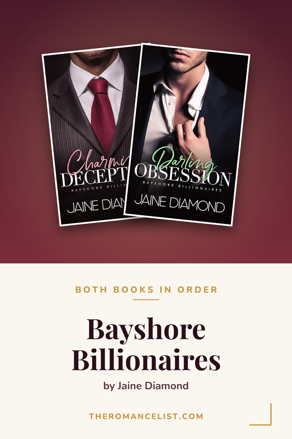Bayshore Billionaires by Jaine Diamond — books in order