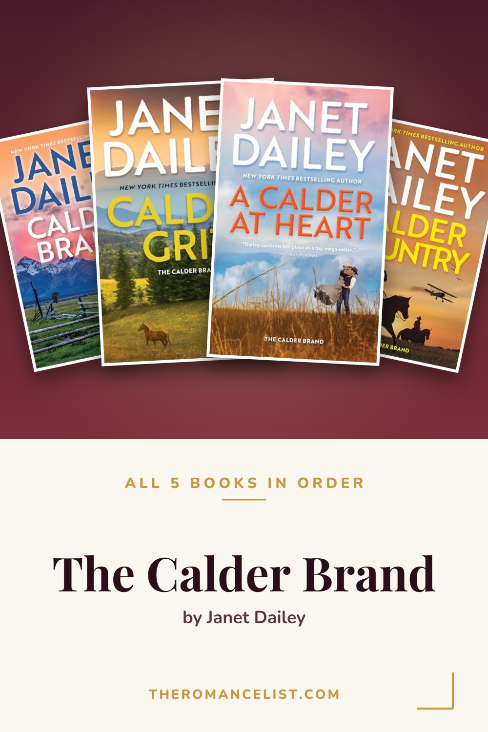 The Calder Brand by Janet Dailey — books in order