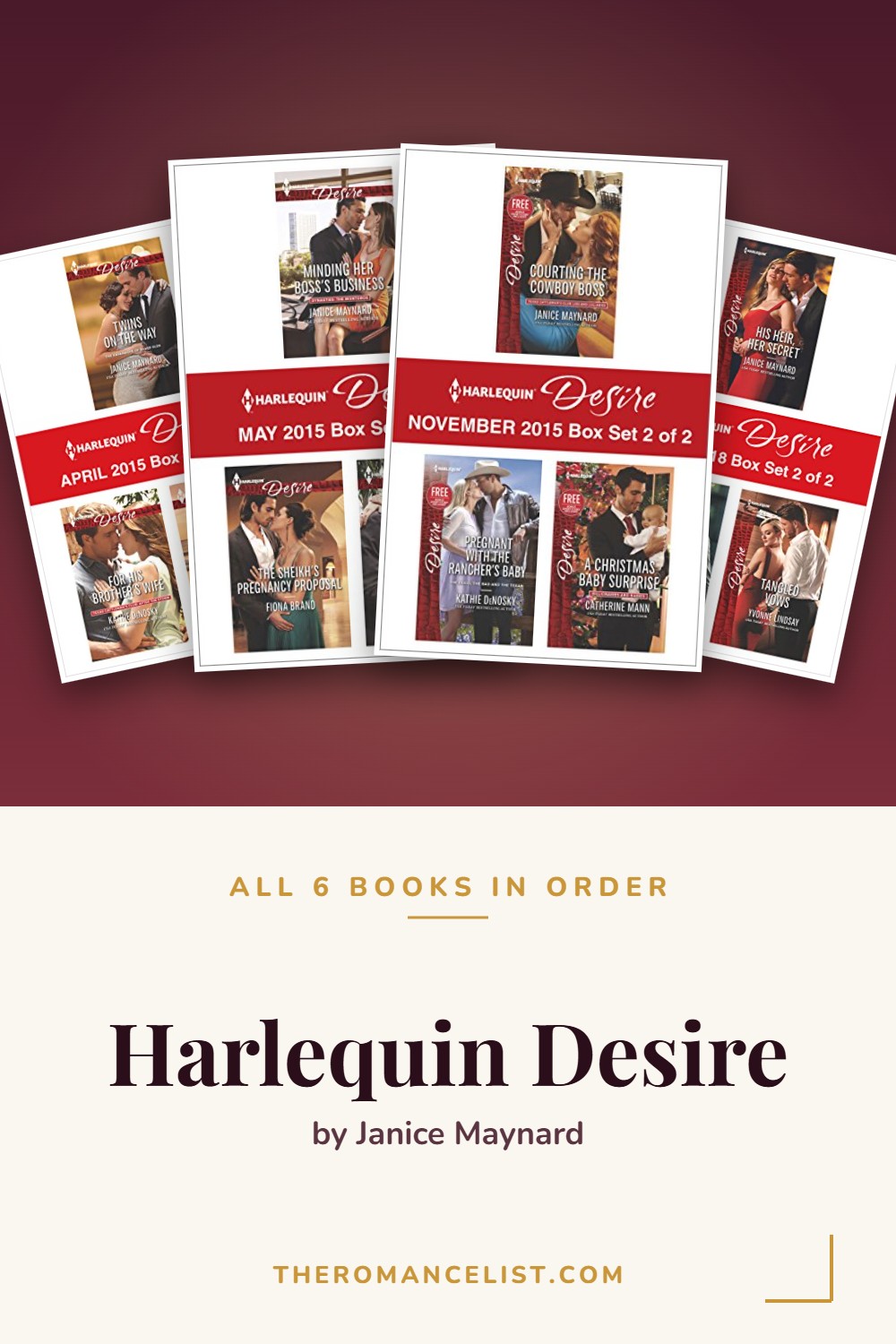 Harlequin Desire by Janice Maynard — books in order