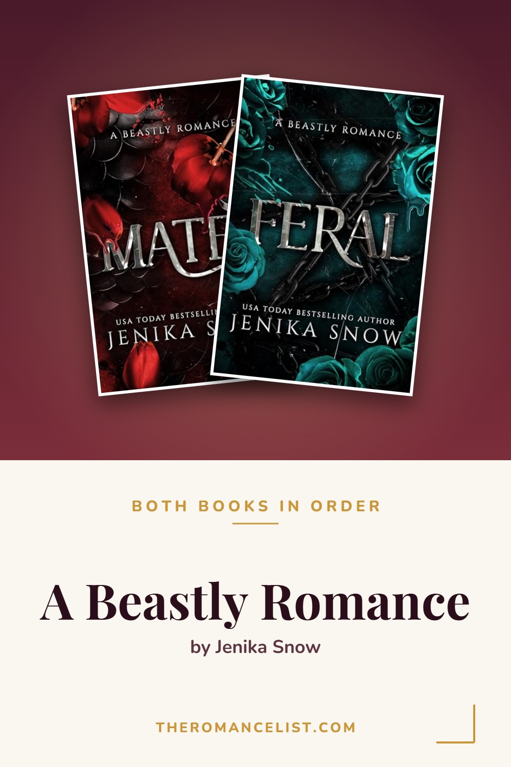 A Beastly Romance by Jenika Snow — books in order