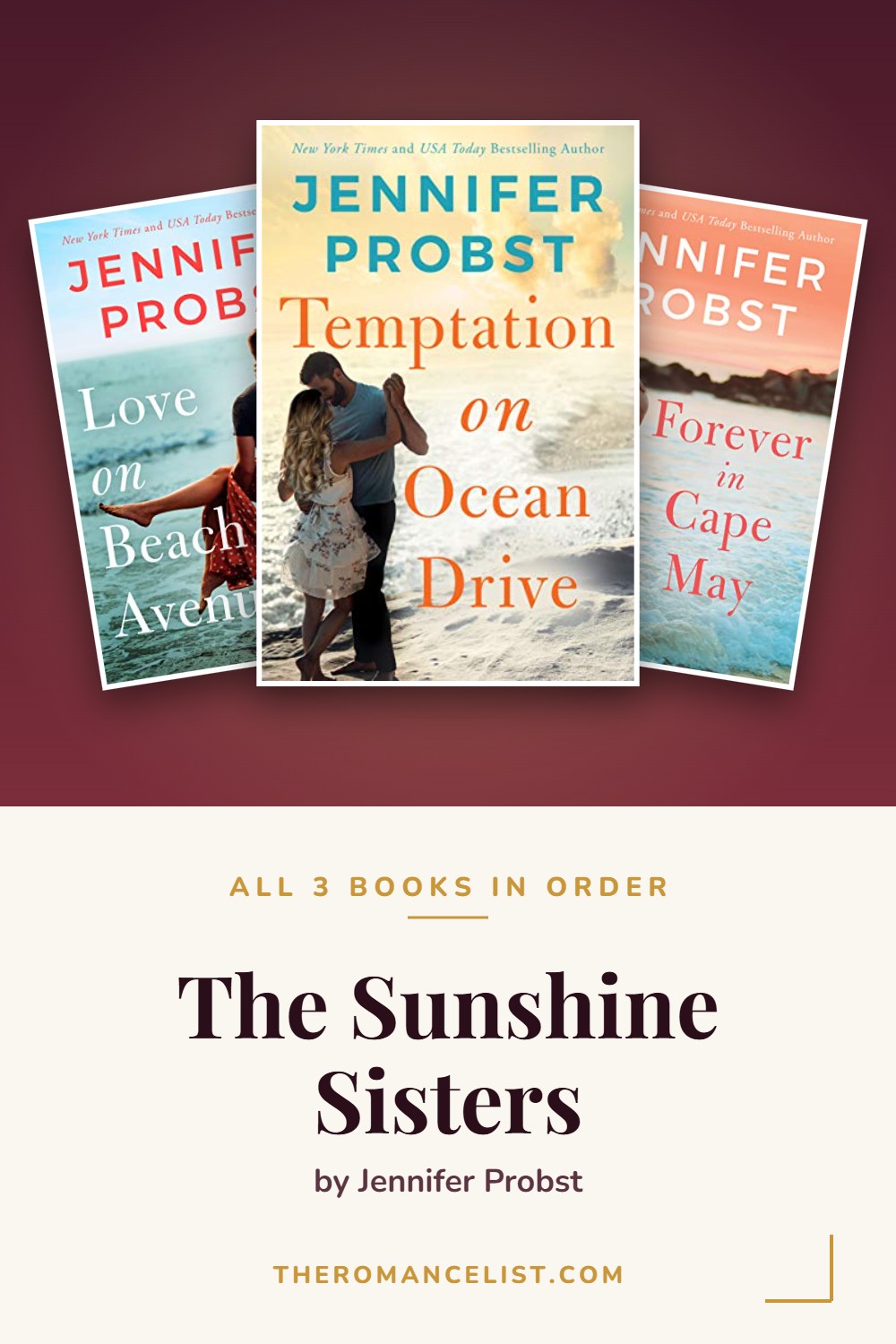 The Sunshine Sisters by Jennifer Probst — books in order