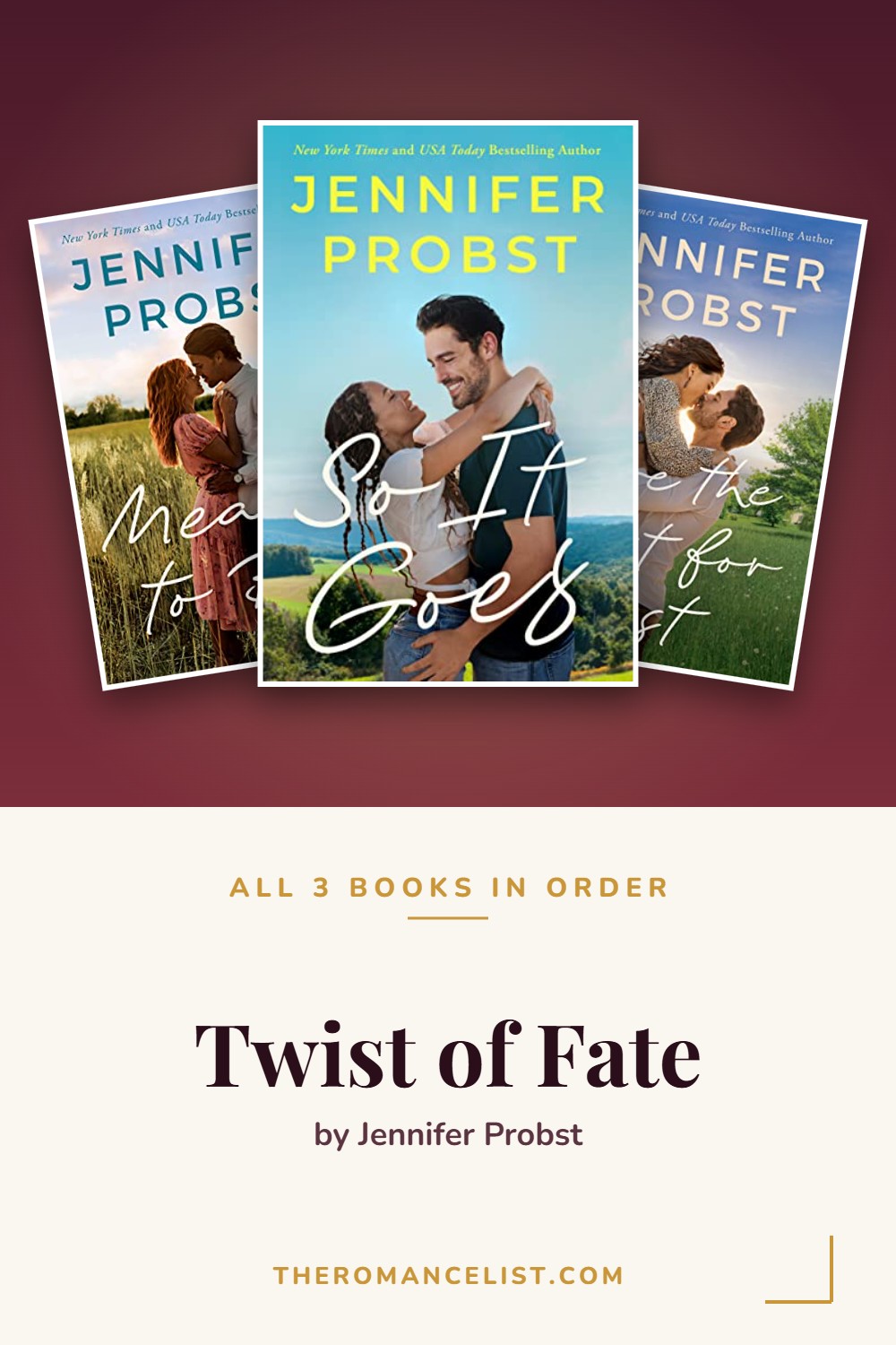 Twist of Fate by Jennifer Probst — books in order