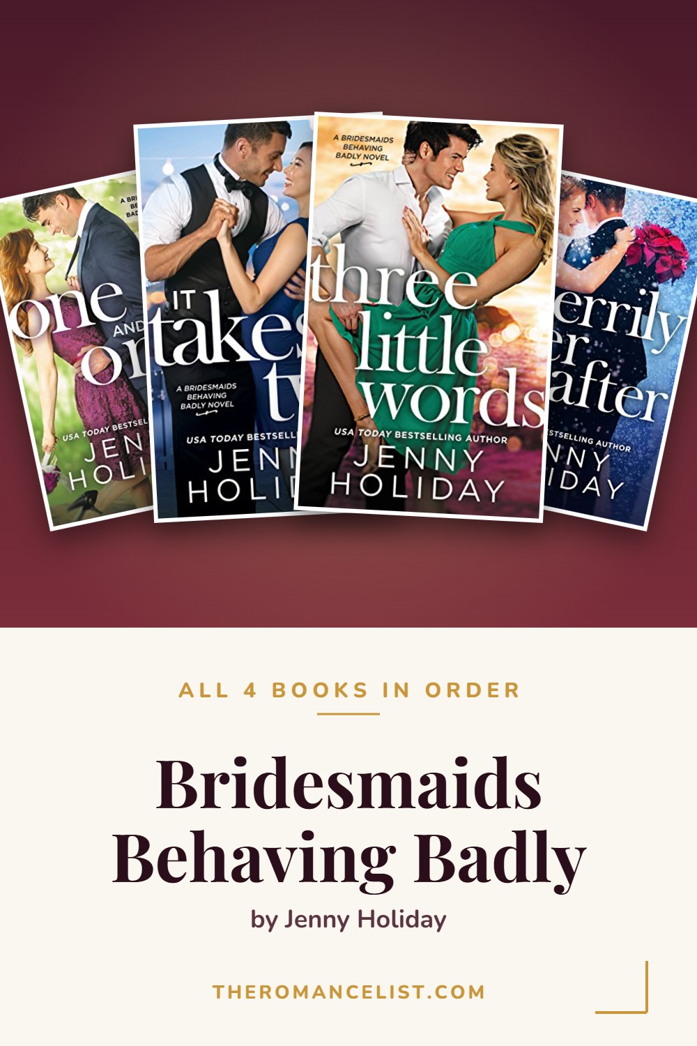 Bridesmaids Behaving Badly by Jenny Holiday — books in order