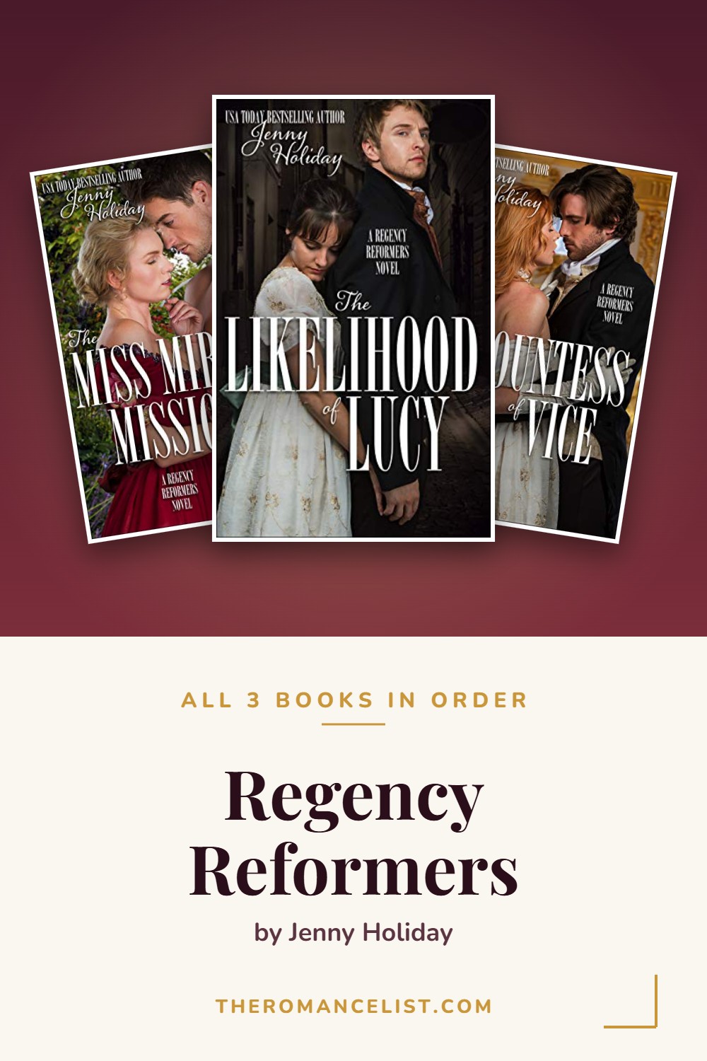 Regency Reformers by Jenny Holiday — books in order